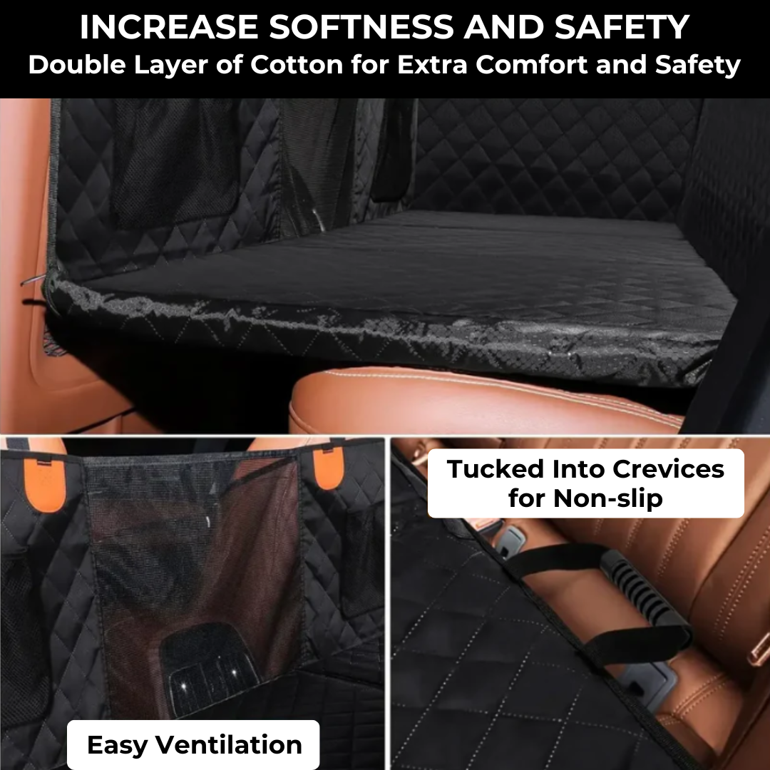 Petozzy 2.0™ - Hard Bottom Dog Car Seat Protector | Ultimate Protection for Your Car